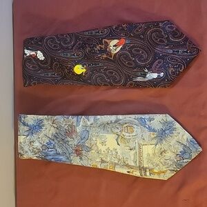 1994 Looney Tunes Mania Tie & ArtSmart Egyptian Series *Voyage Pittoresque* Tie